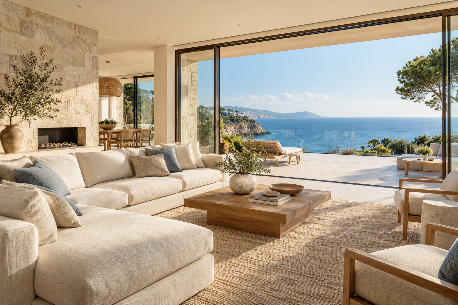 Warm coastal interior photography placeholder